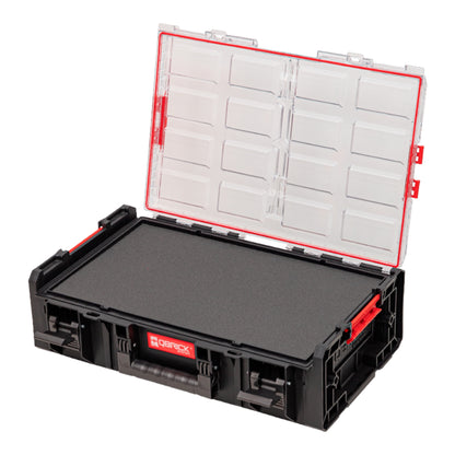 Qbrick System ONE Organizer 2XL 2.0 MFI stapelbar 582 x 387 x 172 mm 19,5 l IP66 mit Schaumstoffeinlage