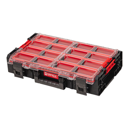 Qbrick System ONE Organizer XL 2.0 Poubelle longue empilable 582 x 387 x 131 mm 13,5 l IP66 avec 4 bacs et 12 séparateurs