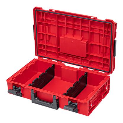 Qbrick System ONE 200 2.0 Vario RED ULTRA HD Custom Werkzeugkoffer modularer Organizer 585 x 385 x 190 mm 15,4 l stapelbar IP66