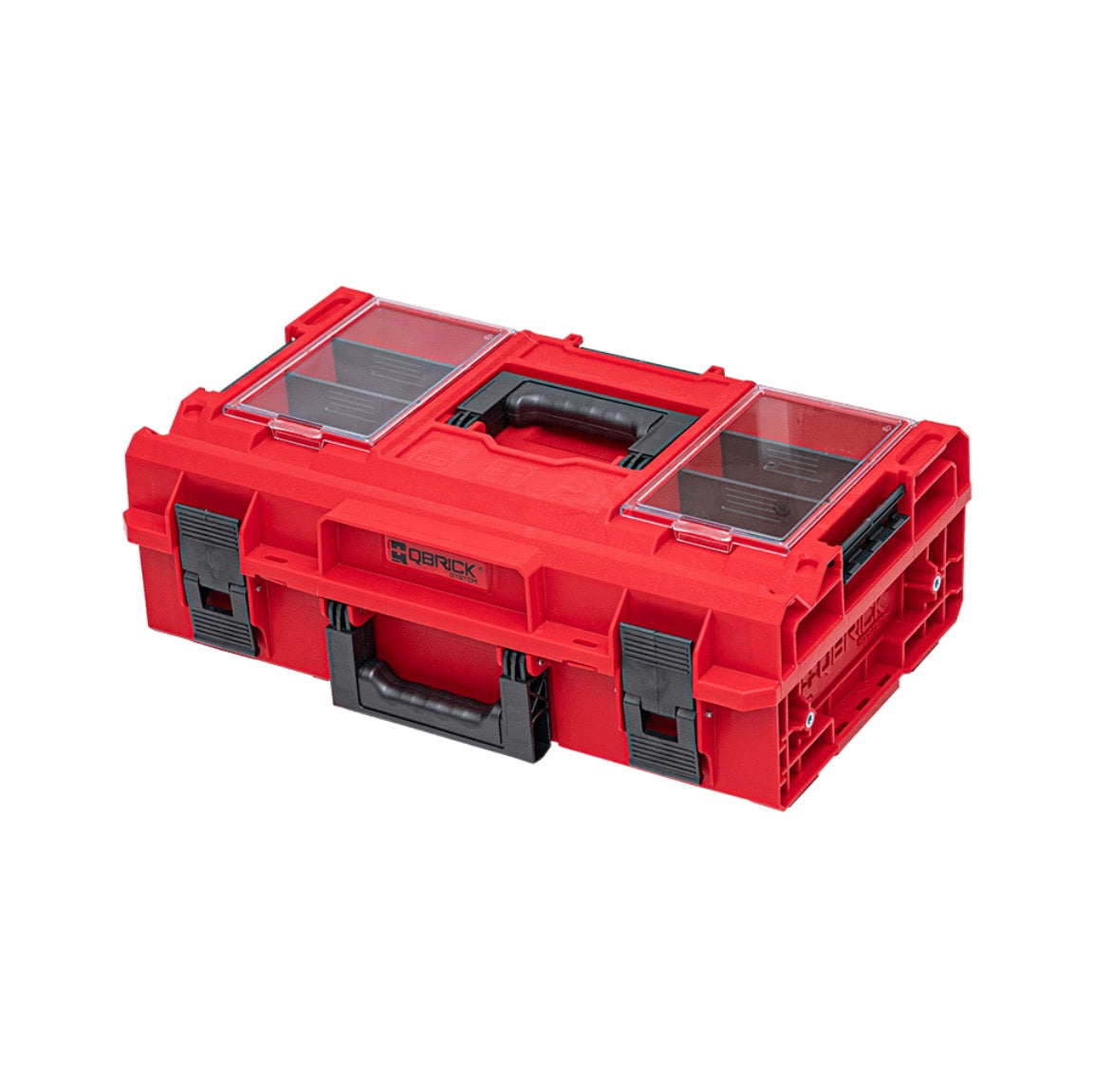 Qbrick System ONE 200 2.0 Profi RED ULTRA HD Custom Werkzeugkoffer modularer Organizer 585 x 385 x 190 mm 15,4 l stapelbar IP66