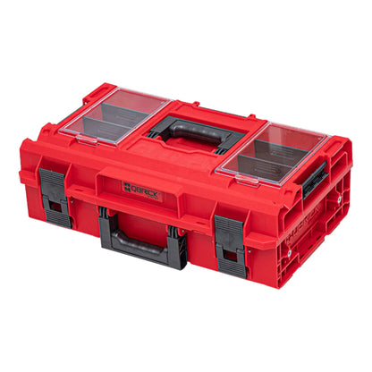 Qbrick System ONE 200 2.0 Profi RED ULTRA HD Custom Werkzeugkoffer modularer Organizer 585 x 385 x 190 mm 15,4 l stapelbar IP66