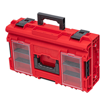 Qbrick System ONE 200 2.0 Profi RED ULTRA HD Custom Werkzeugkoffer modularer Organizer 585 x 385 x 190 mm 15,4 l stapelbar IP66