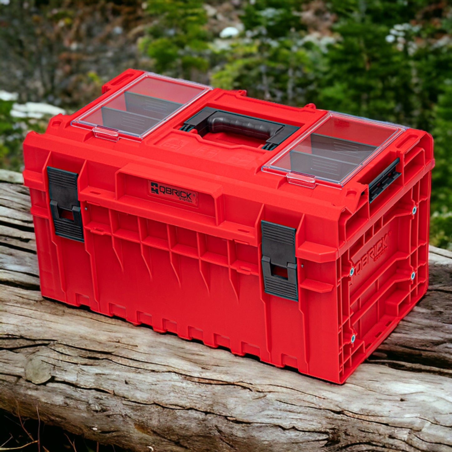 Qbrick System ONE 350 2.0 Profi RED ULTRA HD Custom Werkzeugkoffer modularer Organizer 585 x 385 x 320 mm 38 l stapelbar IP66