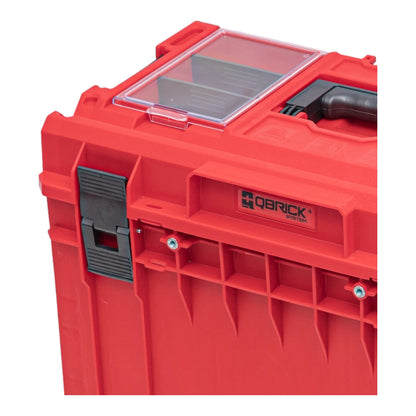 Qbrick System ONE 450 2.0 PROFI RED ULTRA HD Custom Werkzeugkoffer modularer Organizer 585 x 385 x 420 mm 52 l stapelbar IP66