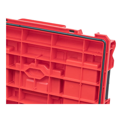 Qbrick System ONE 450 2.0 PROFI RED ULTRA HD Custom Werkzeugkoffer modularer Organizer 585 x 385 x 420 mm 52 l stapelbar IP66