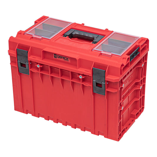 Qbrick System ONE 450 2.0 PROFI RED ULTRA HD Custom Werkzeugkoffer modularer Organizer 585 x 385 x 420 mm 52 l stapelbar IP66