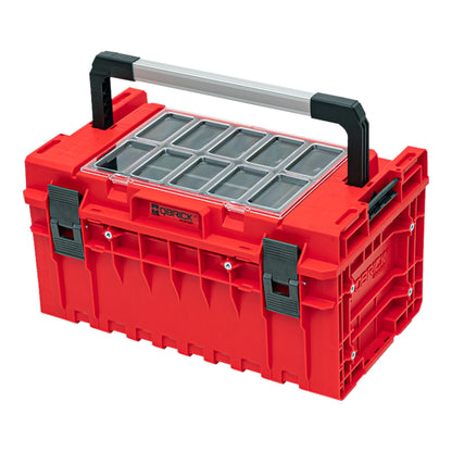 Qbrick System ONE 350 2.0 Expert RED ULTRA HD Custom Werkzeugkoffer modularer Organizer 585 x 385 x 320 mm 38 l stapelbar IP66