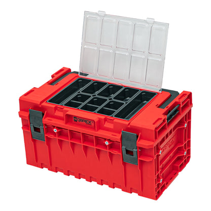 Qbrick System ONE 350 2.0 Expert RED ULTRA HD Custom Werkzeugkoffer modularer Organizer 585 x 385 x 320 mm 38 l stapelbar IP66