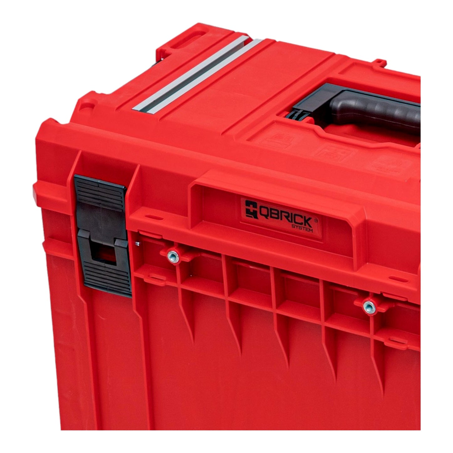 Qbrick System ONE 450 2.0 Technik RED ULTRA HD Custom Werkzeugkoffer modularer Organizer 585 x 385 x 420 mm 52 l stapelbar IP66