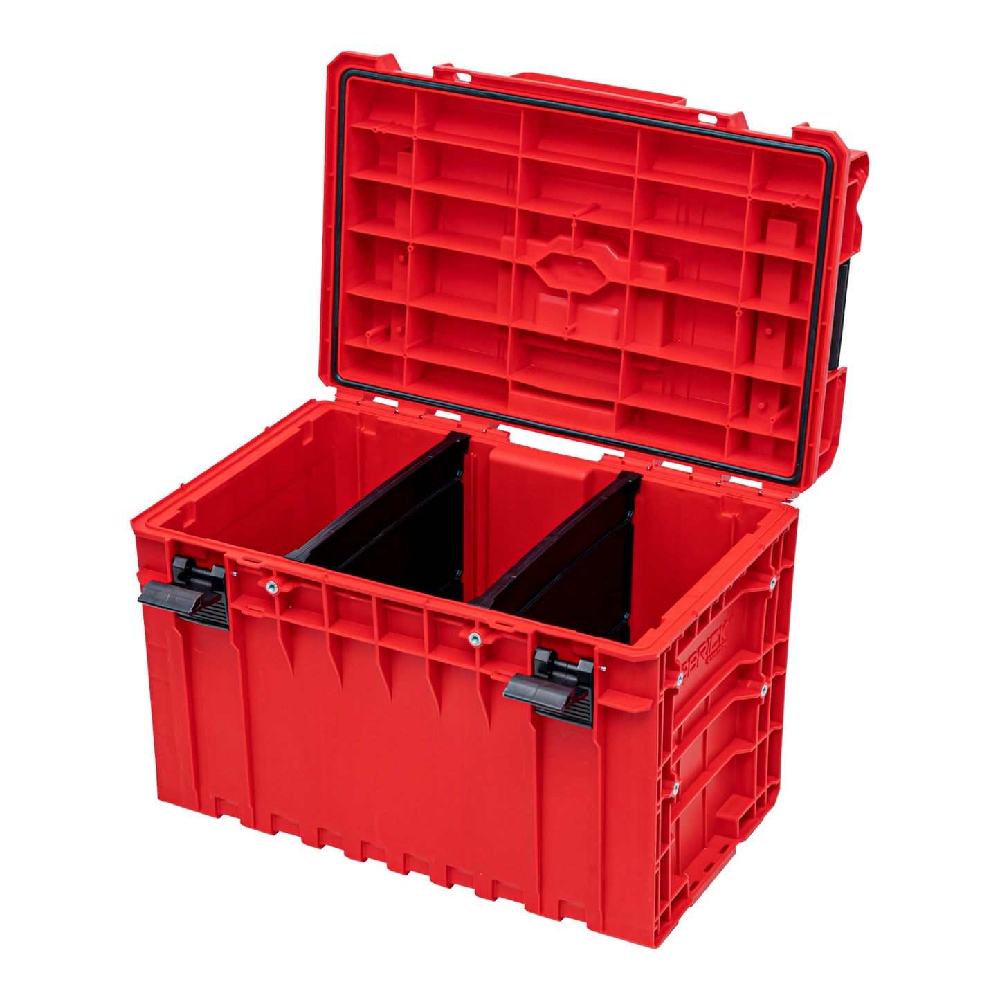 Qbrick System ONE 450 2.0 Technik RED ULTRA HD Custom Werkzeugkoffer modularer Organizer 585 x 385 x 420 mm 52 l stapelbar IP66