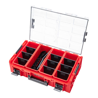 Qbrick System ONE Organizer 2XL RED ULTRA HD Custom + ONE Connect-Adapter 582 x 387 x 172 mm 19,5 l stapelbar IP66