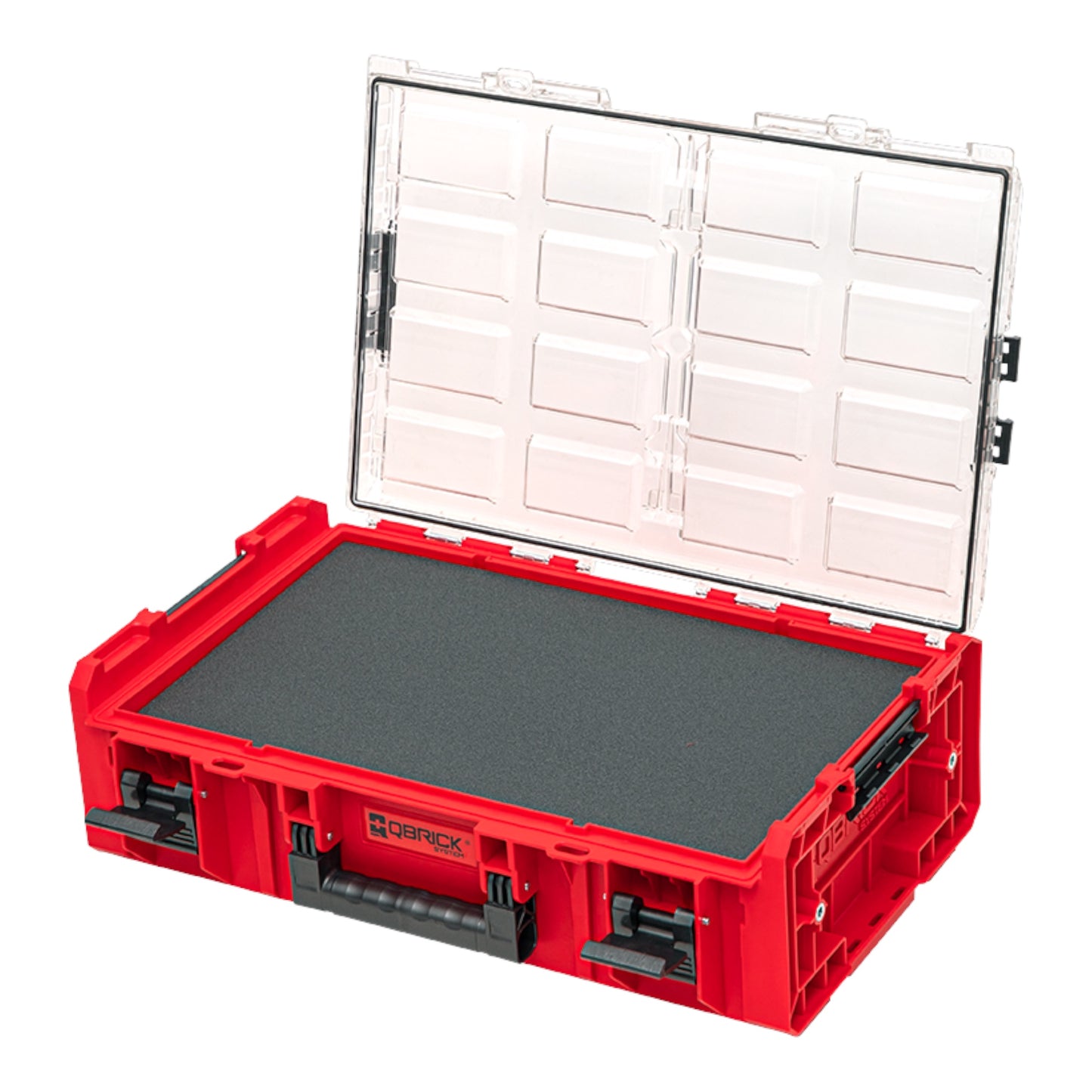 Qbrick System ONE Organizer 2XL 2.0 MFI RED ULTRA HD empilable 582 x 387 x 131 mm 13,5 l IP66 avec insert en mousse