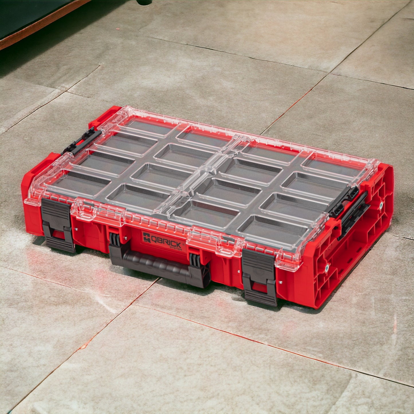 Qbrick System ONE Organizer XL 2.0 MFI RED Ultra HD Custom Organizer 582 x 387 x 131 mm 13,5 l stapelbar IP66