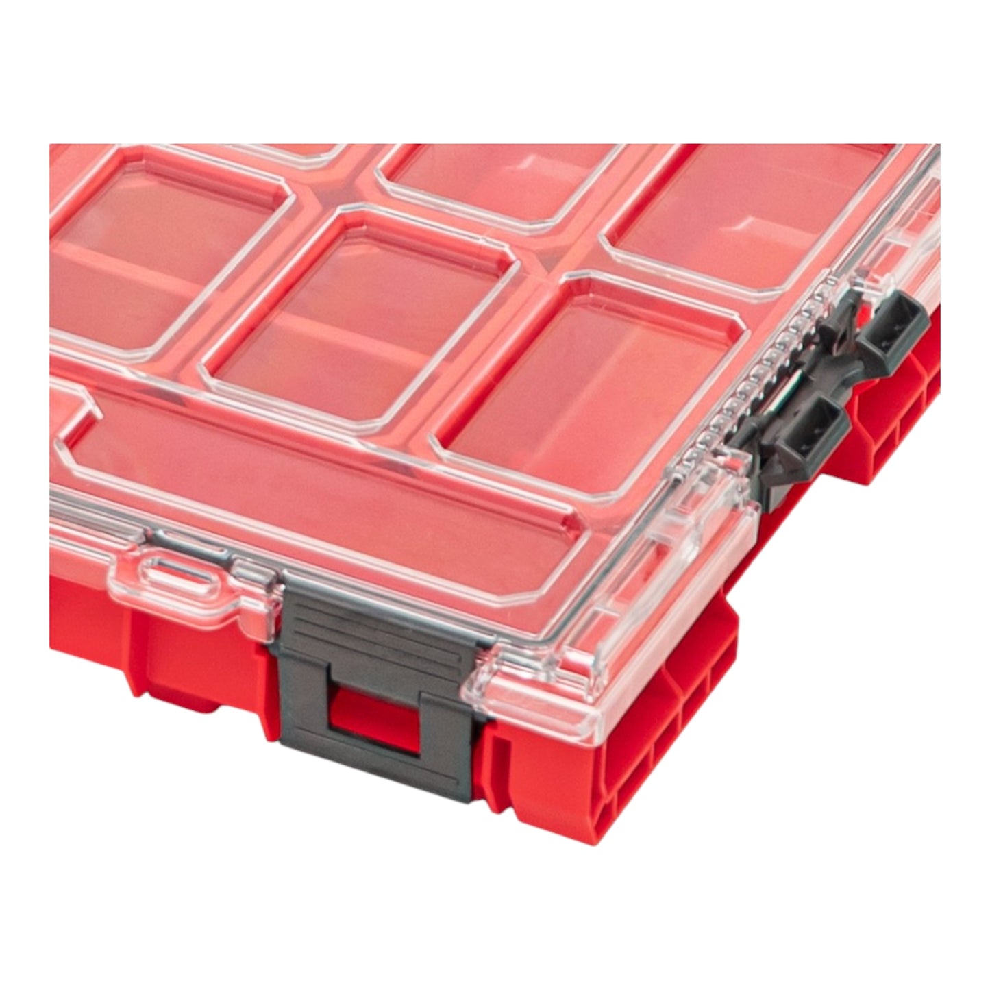 Qbrick System ONE Organizer L 2.0 RED ULTRA HD stapelbar 531 x 379 x 77 mm 6 l IP66 mit 10 Inlays