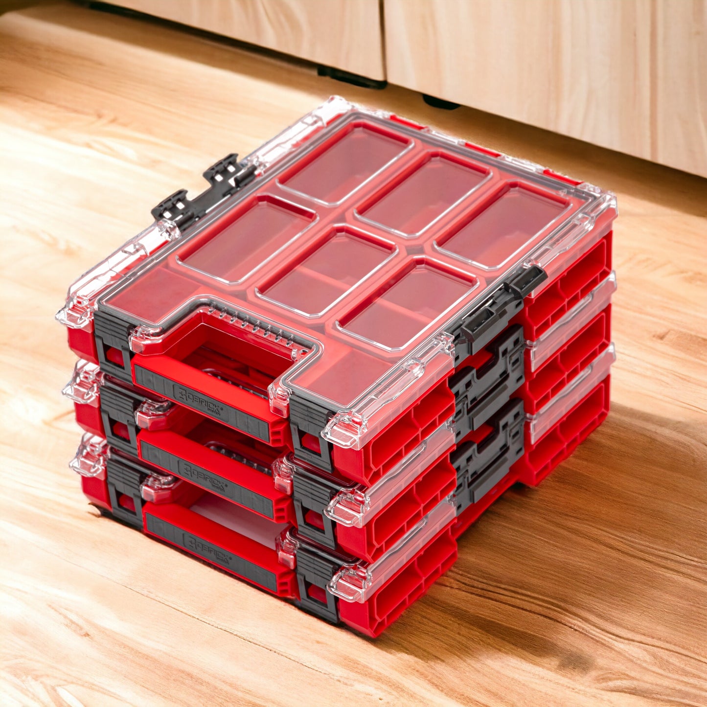 Qbrick System ONE Organizer M RED ULTRA HD Organizer 365 x 265 x 77 mm 2,5 l stapelbar IP66