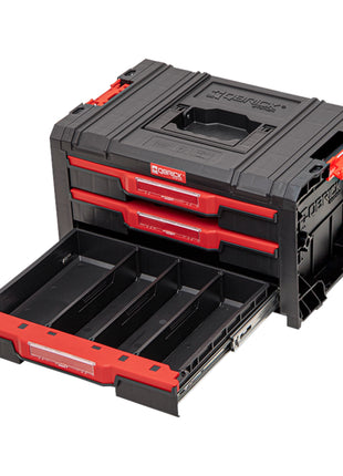 Qbrick System PRO Drawer 3 Toolbox 2.0 Basic stapelbar 450 x 310 x 244 mm 3x 4,5 l IP54 mit drei Schubläden 9 Inlays