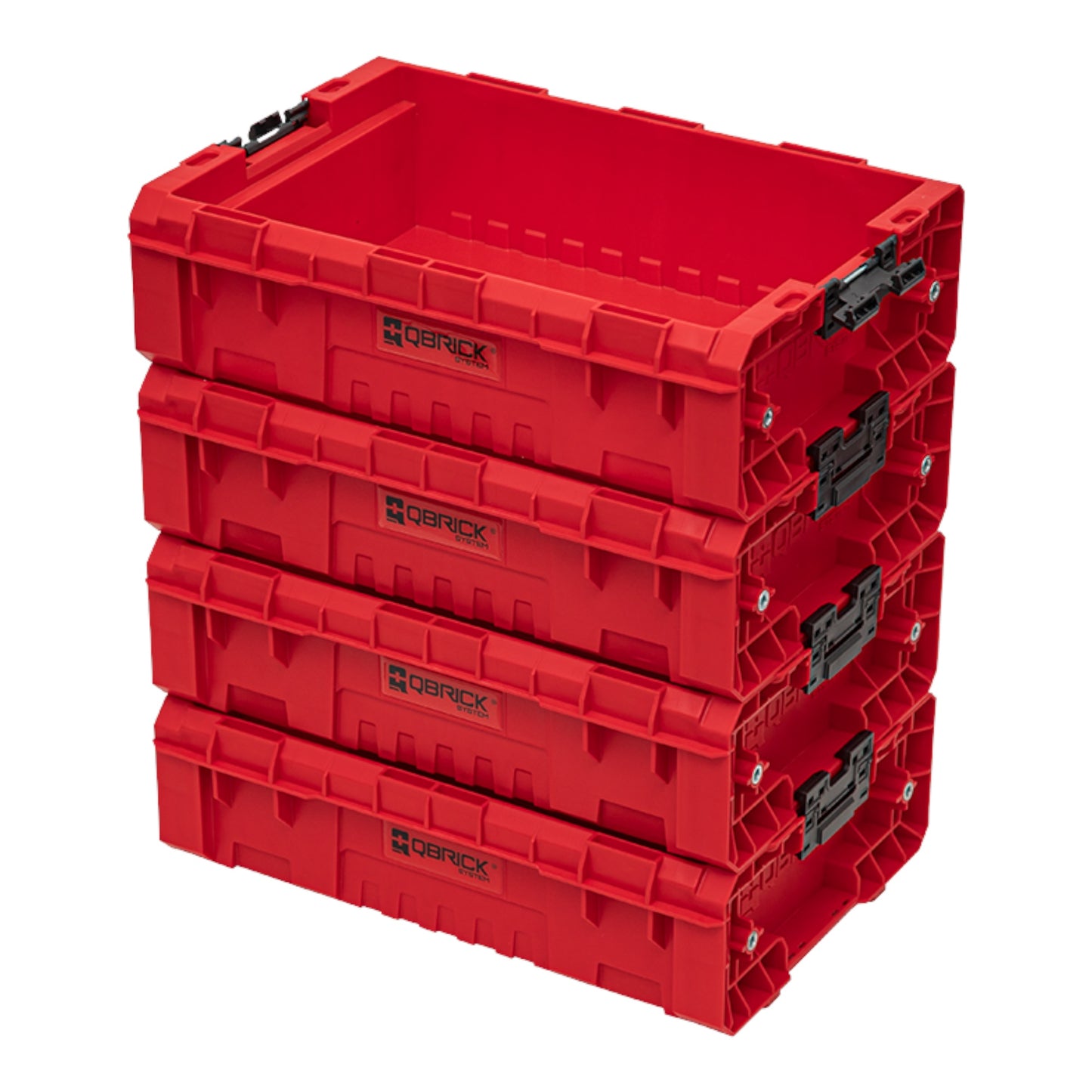 Qbrick System PRO Box 130 2.0 RED ULTRA HD Bac gerbable sur mesure 450 x 310 x 151 mm 9 l empilable