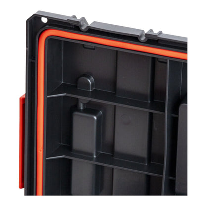 Qbrick System PRIME Toolbox 250 Expert mit Organizer stapelbar 535 x 327 x 277 mm 26l IP66 mit 10 Trennwänden + 5 Inlays