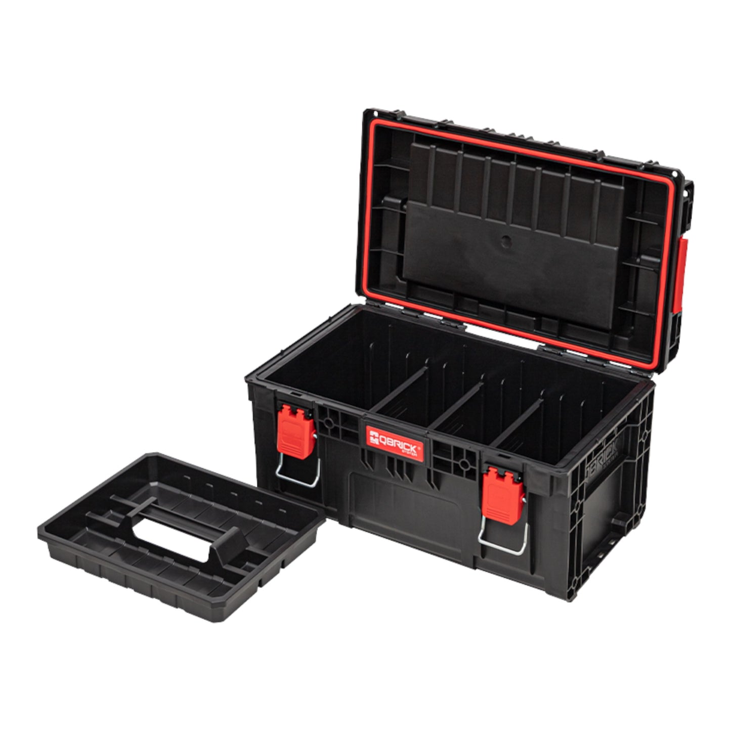 Qbrick System PRIME Toolbox 250 Expert mit Organizer stapelbar 535 x 327 x 277 mm 26l IP66 mit 10 Trennwänden + 5 Inlays