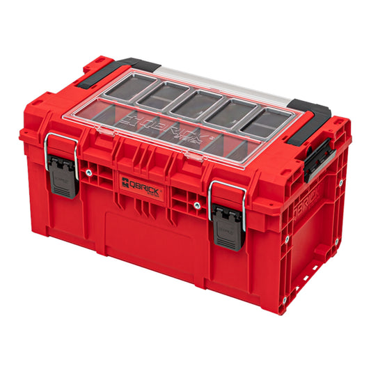 Qbrick System PRIME Toolbox 250 Expert RED ULTRA HD Custom mit Organizer stapelbar 535 x 327 x 277 mm 26 l IP66 mit 5 Inlays und 10 Trennwänden