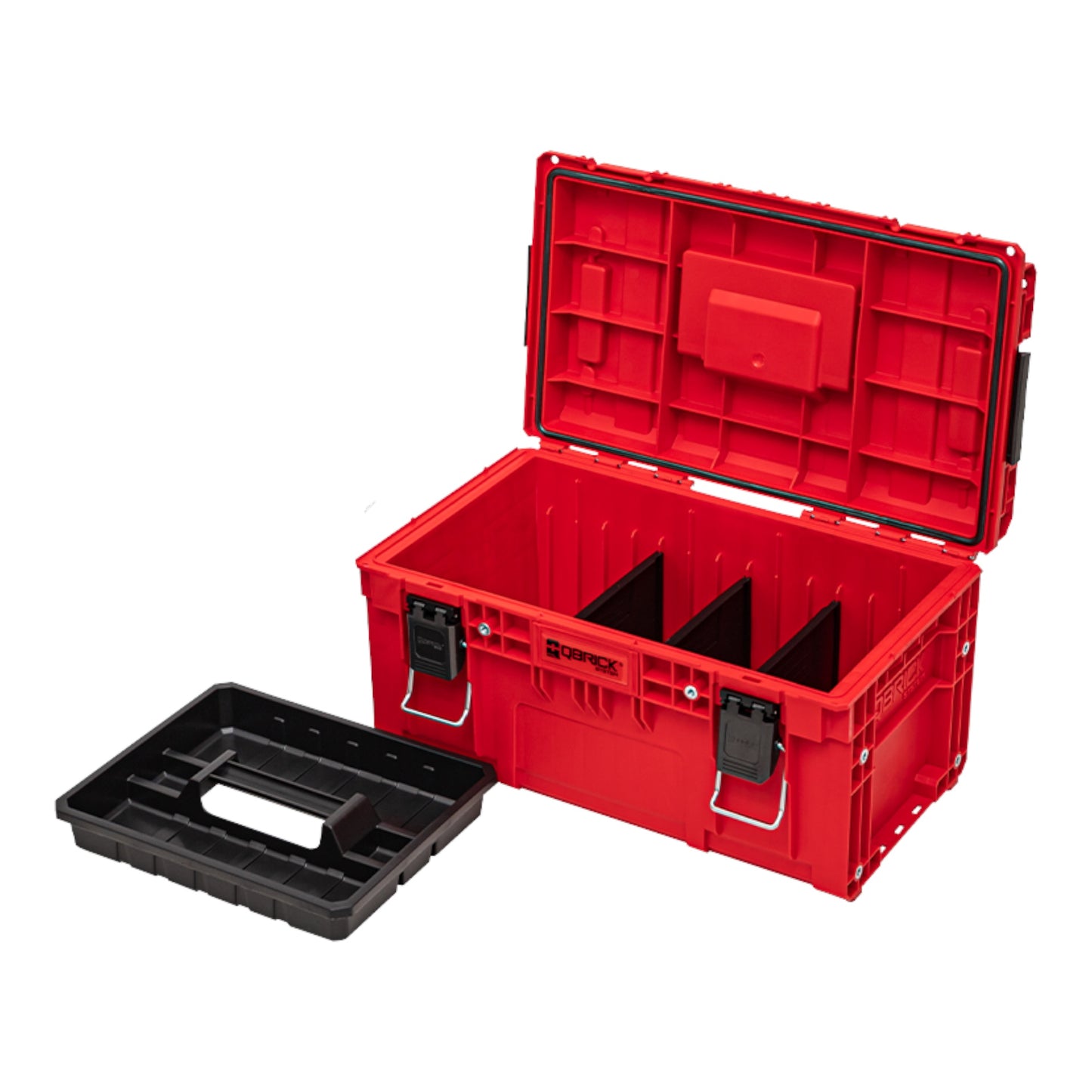 Qbrick System PRIME Toolbox 250 Vario RED ULTRA HD Custom stapelbar 535 x 327 x 271 mm 26l IP66 mit 3 Trennwänden