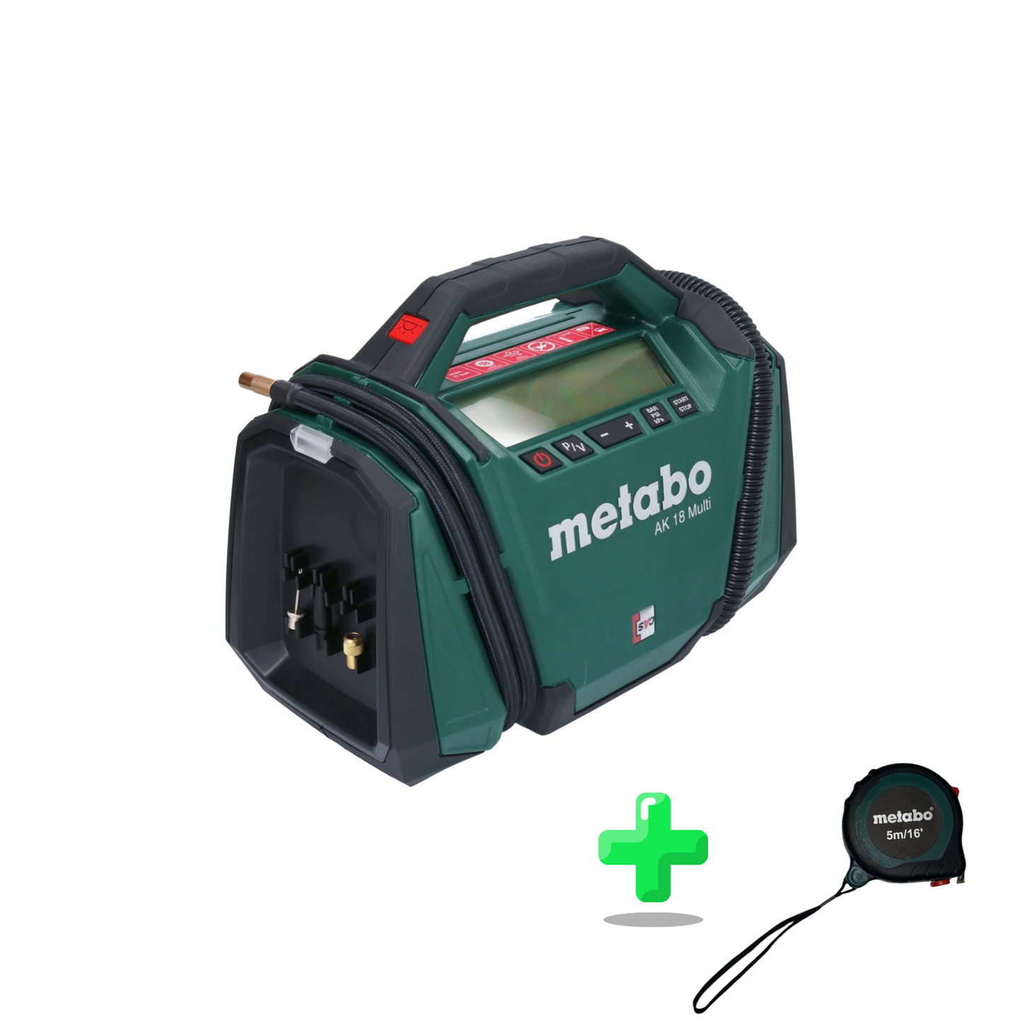 Metabo AK 18 Multi Akku Kompressor 18 V 11 bar Solo ( 600794850 ) + Metabo Maßband 5 Meter