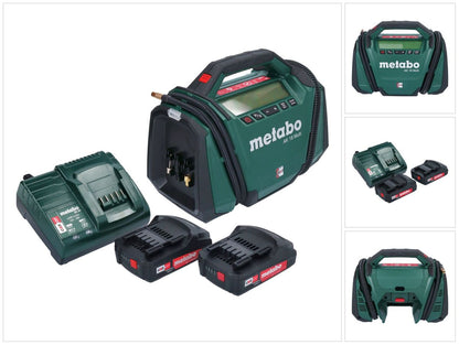 Compresseur multi-batterie Metabo AK 18 18 V 11 bar + 2x batteries 2,0 Ah + chargeur