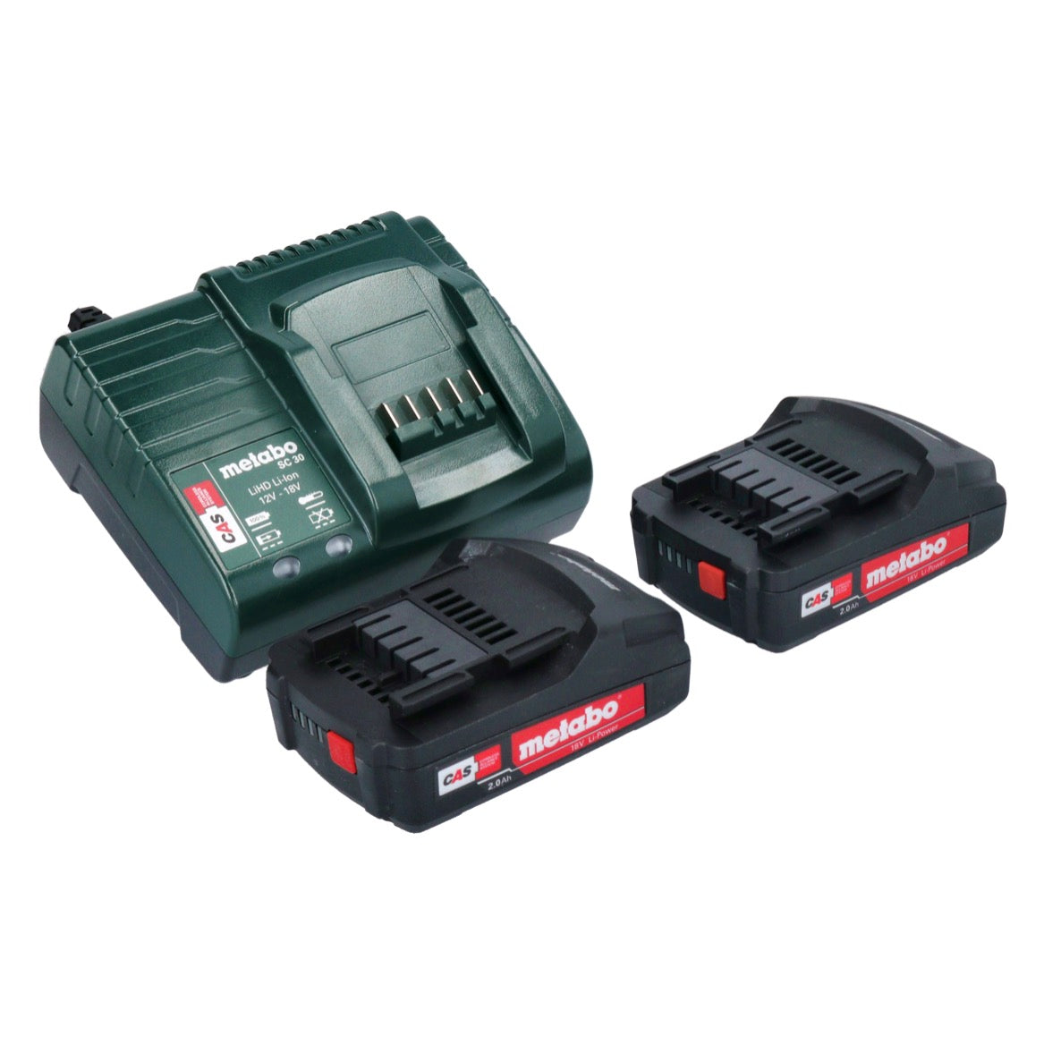 Compresseur multi-batterie Metabo AK 18 18 V 11 bar + 2x batteries 2,0 Ah + chargeur