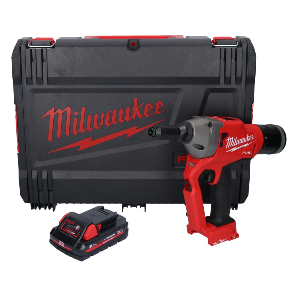 Milwaukee M18 ONEFPRT-301X Akku Blindnietgerät 18 V 20 kN Brushless + 1x Akku 3,0 Ah + HD Box - ohne Ladegerät