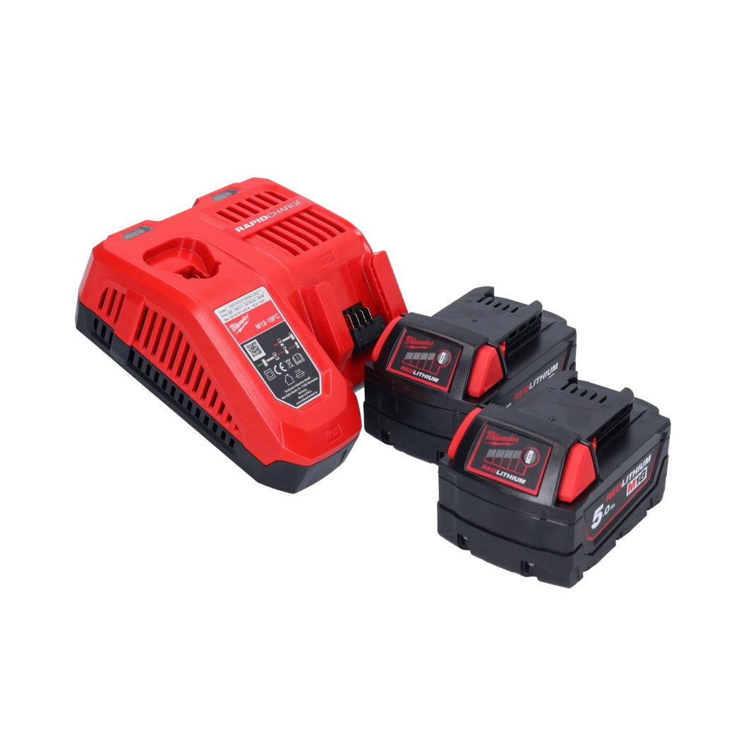 Milwaukee M18 ONEFPRT-502X Akku Blindnietgerät 18 V 20 kN Brushless + 2x Akku 5,0 Ah + Ladegerät + HD Box