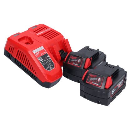 Riveteuse aveugle sur batterie Milwaukee M18 ONEFPRT-602X 18 V 20 kN sans balais + 2x batterie 6,0 Ah + chargeur + boîtier HD