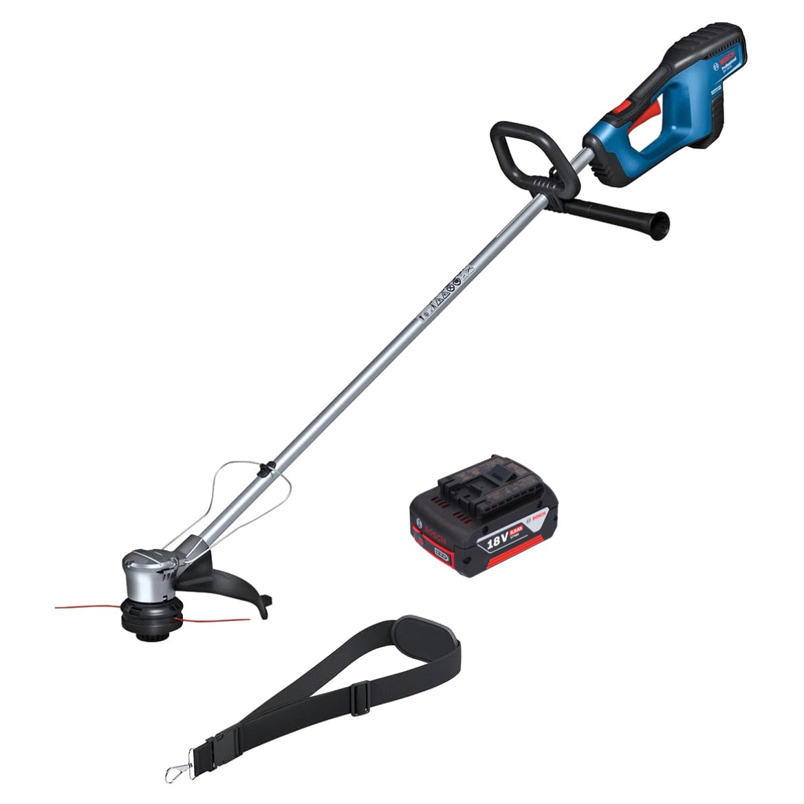 Bosch GRT 18V-33 Professional Akku Rasentrimmer 18 V 330 mm Brushless + 1x Akku 5,0 Ah - ohne Ladegerät