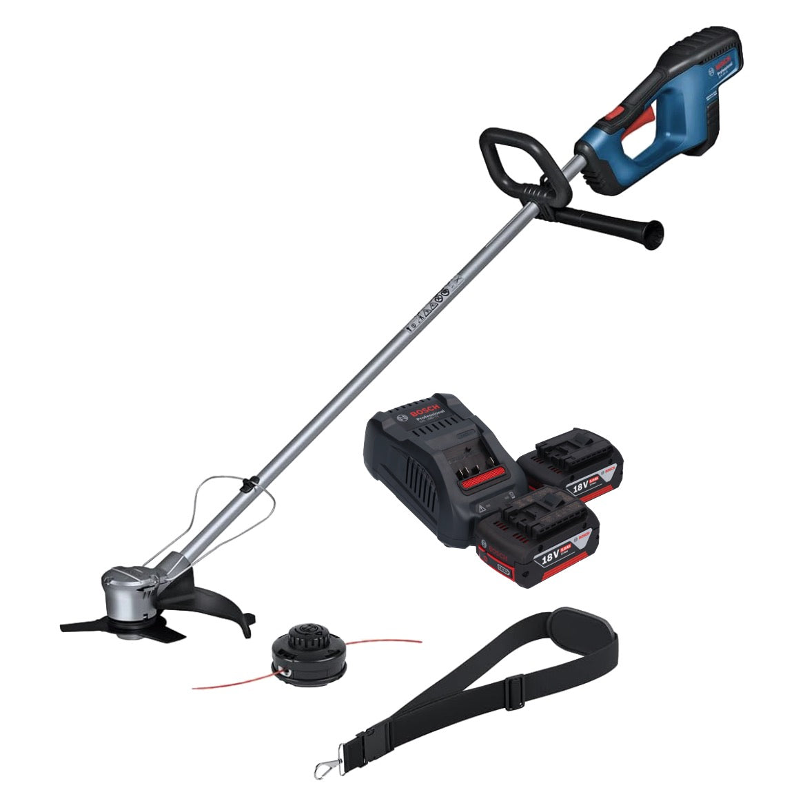 Bosch GFR 18V-23 Professional Akku Freischneider 18 V 230 mm Brushless + 2x Akku 5,0 Ah + Ladegerät