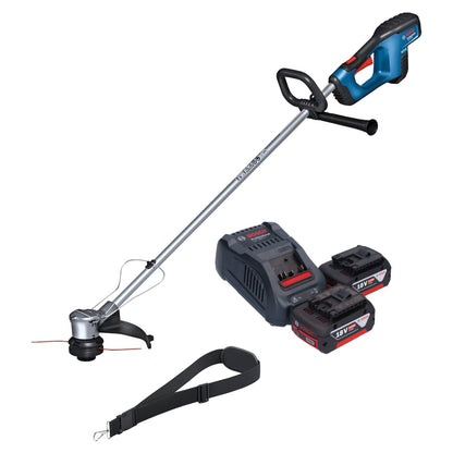 Bosch GRT 18V-33 Professional Akku Rasentrimmer 18 V 330 mm Brushless + 2x Akku 5,0 Ah + Ladegerät