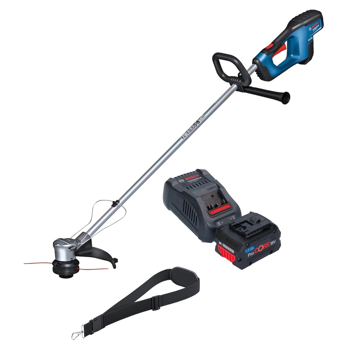 Bosch GRT 18V-33 Professional Akku Rasentrimmer 18 V 330 mm Brushless + 1x ProCORE Akku 5,5 Ah + Ladegerät