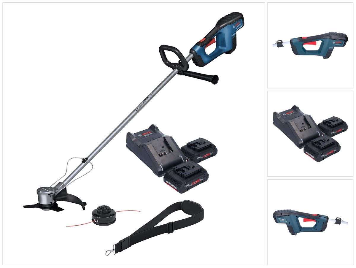 Bosch GFR 18V-23 Débroussailleuse professionnelle sur batterie 18 V 230 mm sans balais + 2x batterie ProCORE 4,0 Ah + chargeur