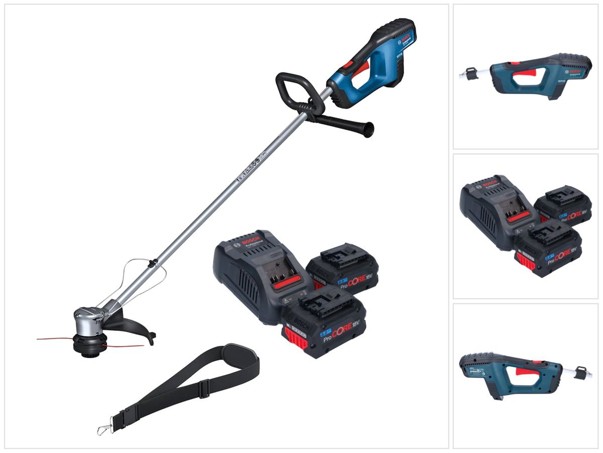 Bosch GRT 18V-33 Professional Akku Rasentrimmer 18 V 330 mm Brushless + 2x ProCORE Akku 8,0 Ah + Ladegerät