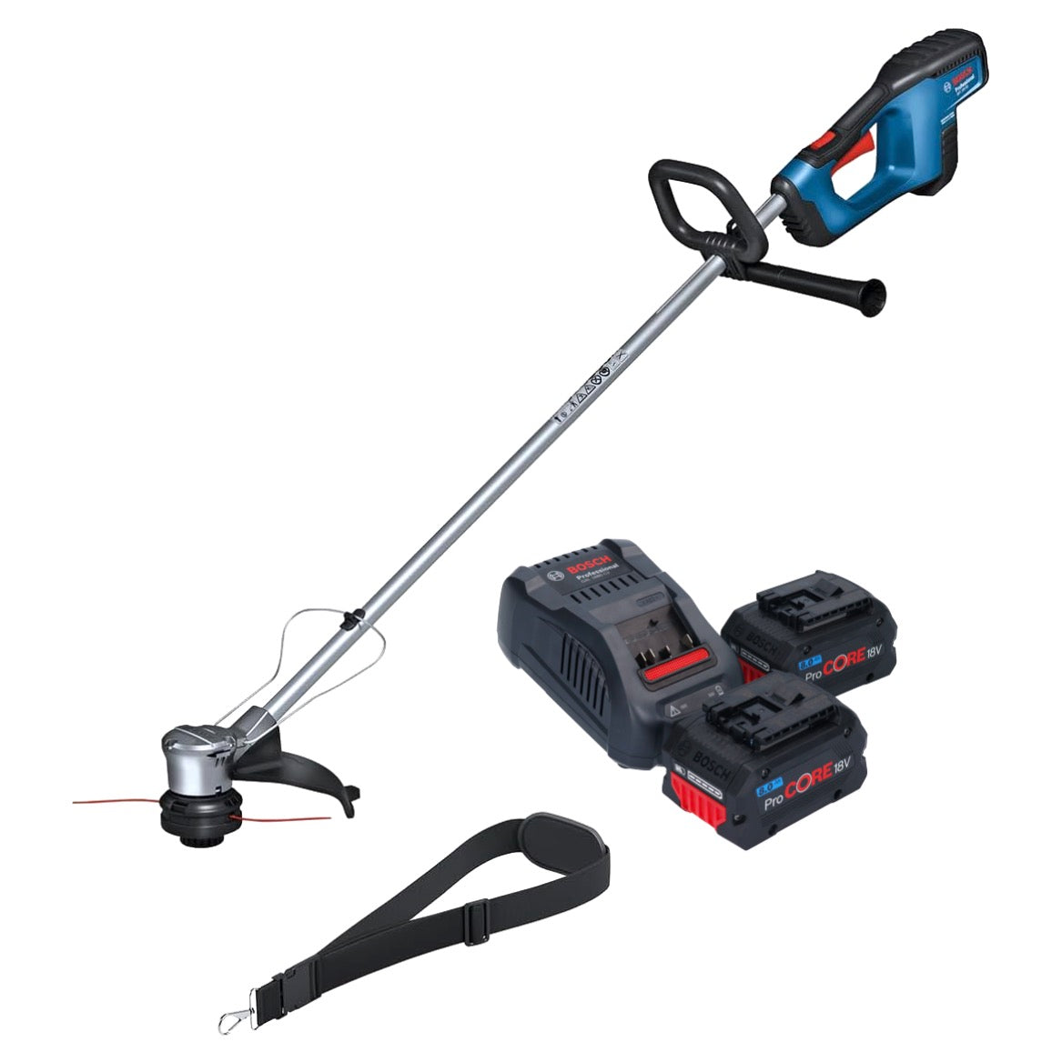 Coupe-herbe à batterie Bosch GRT 18V-33 Professional 18 V 330 mm sans balais + 2 batteries ProCORE 8,0 Ah + chargeur