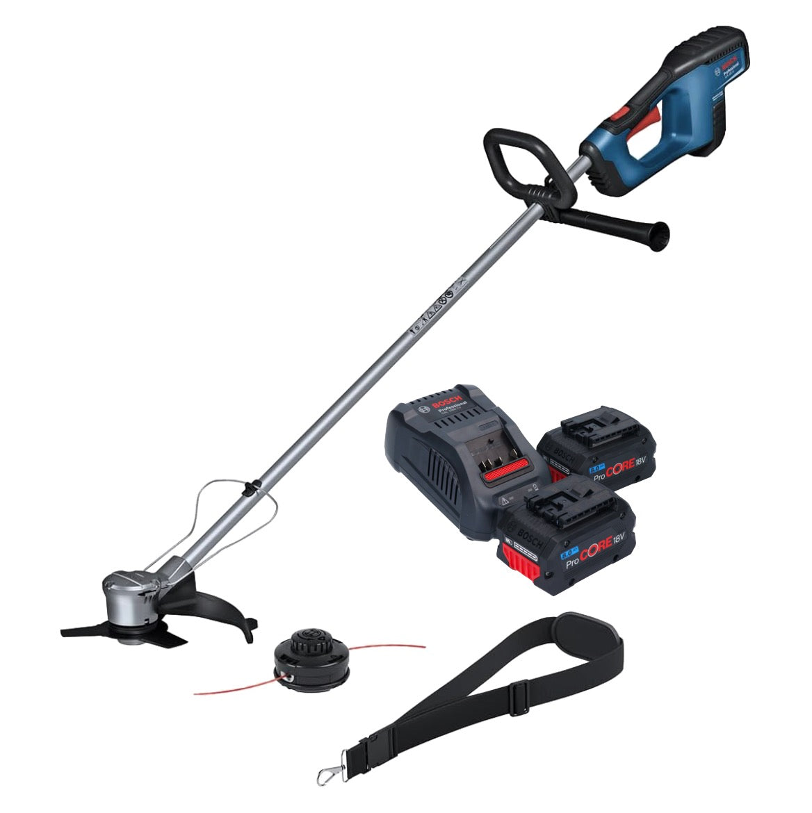 Bosch GFR 18V-23 Débroussailleuse professionnelle sur batterie 18 V 230 mm sans balais + 2x batterie ProCORE 8,0 Ah + chargeur