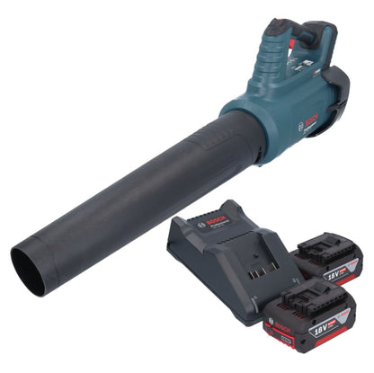 Bosch GBL 18V-750 Professional Akku Gebläse 18 V BITURBO Brushless + 2x Akku 4,0 Ah + Ladegerät