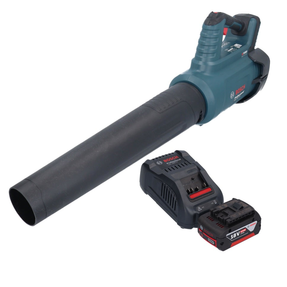 Bosch GBL 18V-750 Professional Akku Gebläse 18 V BITURBO Brushless + 1x Akku 5,0 Ah + Ladegerät