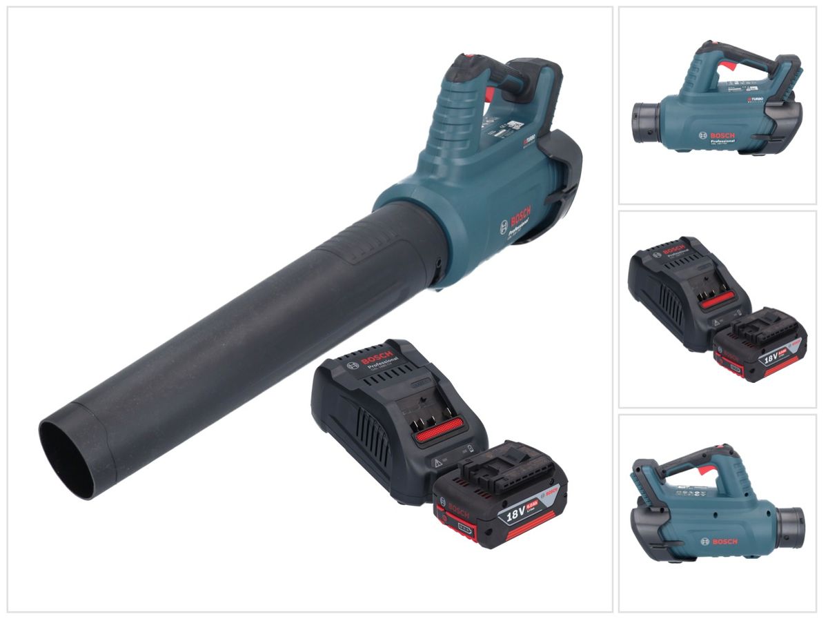 Bosch GBL 18V-750 Professional Akku Gebläse 18 V BITURBO Brushless + 1x Akku 6,0 Ah + Ladegerät