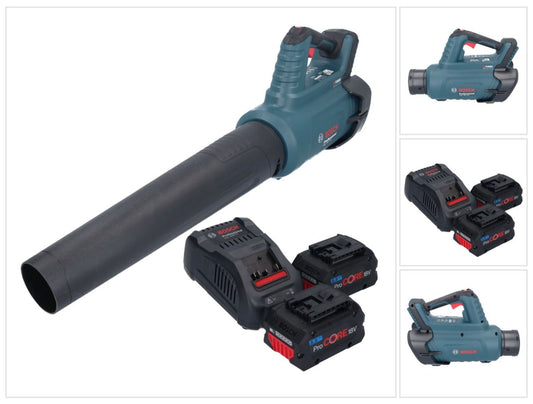 Bosch GBL 18V-750 Professional Akku Gebläse 18 V BITURBO Brushless + 2x ProCORE Akku 5,5 Ah + Ladegerät