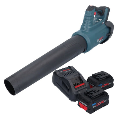 Bosch GBL 18V-750 Professional Akku Gebläse 18 V BITURBO Brushless + 2x ProCORE Akku 8,0 Ah + Ladegerät