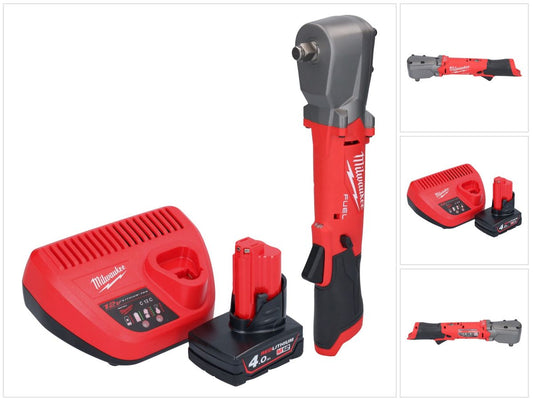 Clé à chocs angulaire sur batterie Milwaukee M12 FRAIWF12-401 12 V 1/2" 270 Nm sans balais + 1x batterie 4,0 Ah + chargeur