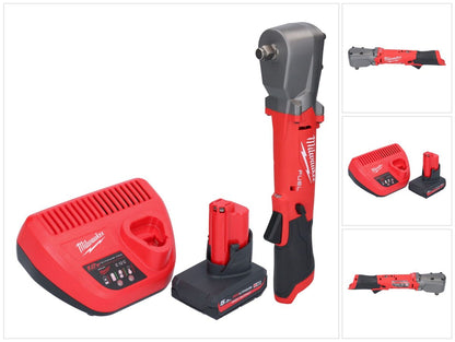 Clé à chocs angulaire sur batterie Milwaukee M12 FRAIWF12-501 12 V 1/2" 270 Nm sans balai + 1x batterie 5,0 Ah + chargeur