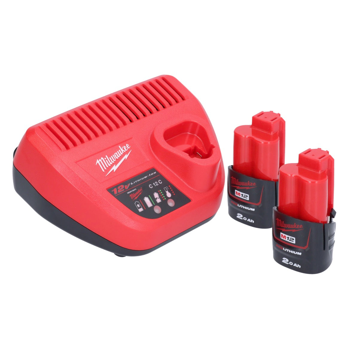 Milwaukee M12 FHIR14LR-202 batterie cliquet haute vitesse 12 V 47 Nm 1/4" brushless + 2x batterie 2,0 Ah + chargeur