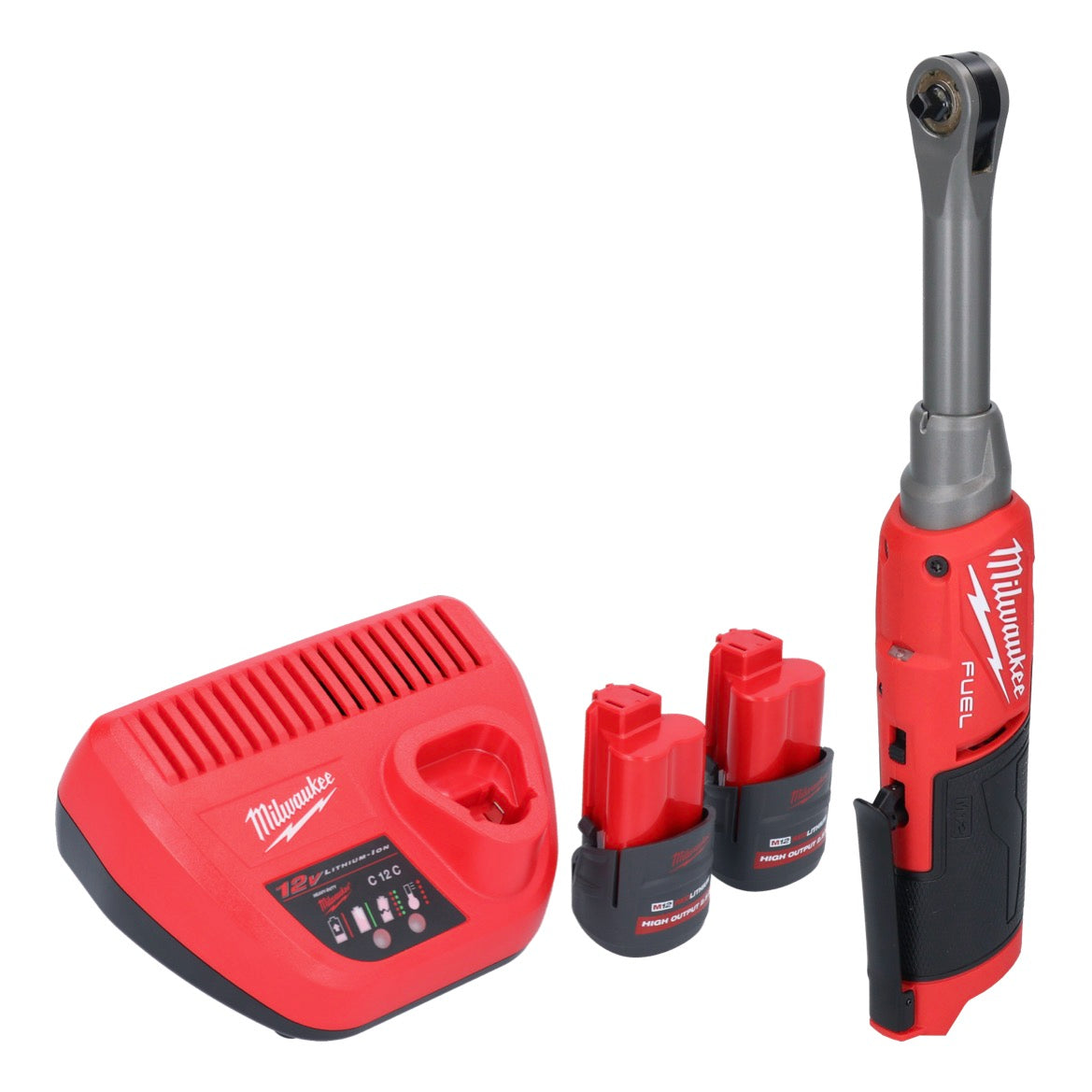 Milwaukee M12 FHIR14LR-252 batterie cliquet haute vitesse 12 V 47 Nm 1/4" brushless + 2x batterie 2,5 Ah + chargeur