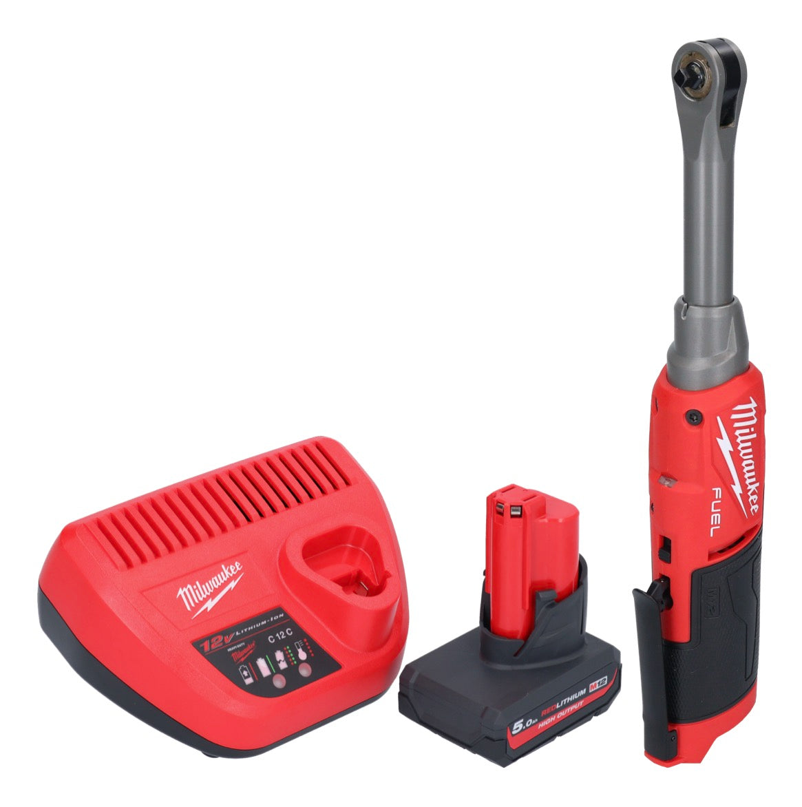 Milwaukee M12 FHIR14LR-501 Akku Hochgeschwindigkeits Ratsche 12 V 47 Nm 1/4" Brushless + 1x Akku 5,0 Ah + Ladegerät