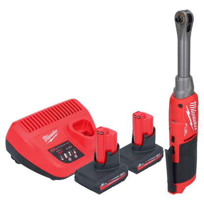 Milwaukee M12 FHIR14LR-502 Akku Hochgeschwindigkeits Ratsche 12 V 47 Nm 1/4" Brushless + 2x Akku 5,0 Ah + Ladegerät